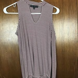 Off the shoulder striped Tee